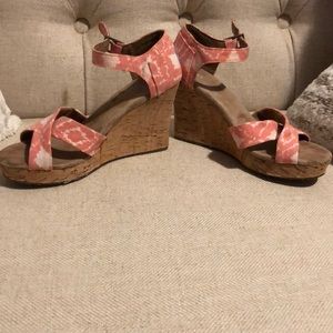 TOMS cork wedge sandal- size 7